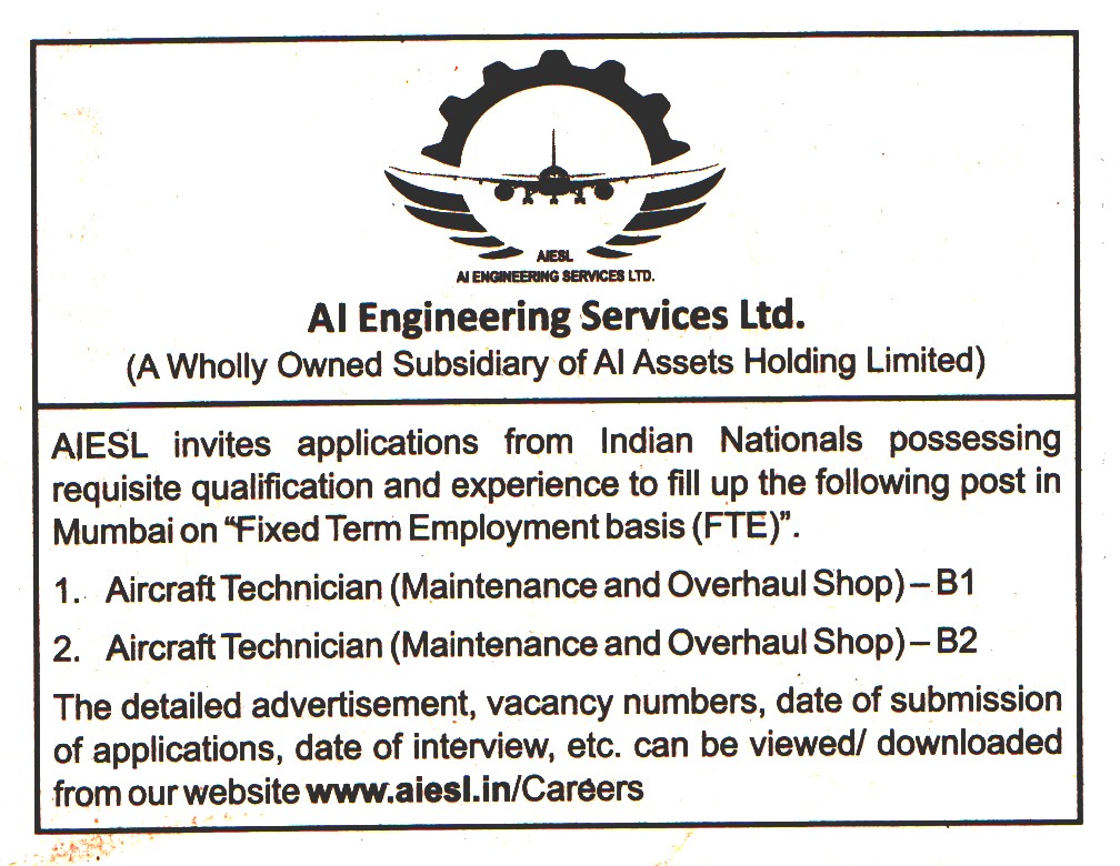 Government Jobs in AI Engineering Services Ltd (AIESL) Mumbai Recruitment