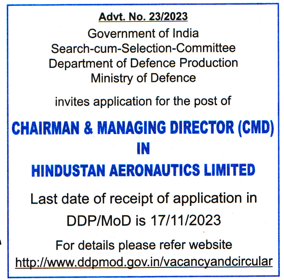 Department of Defence Production (DDPMOD) Recruitment