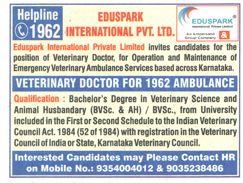 Eduspark International Pvt. Ltd. Karnataka Recruitment