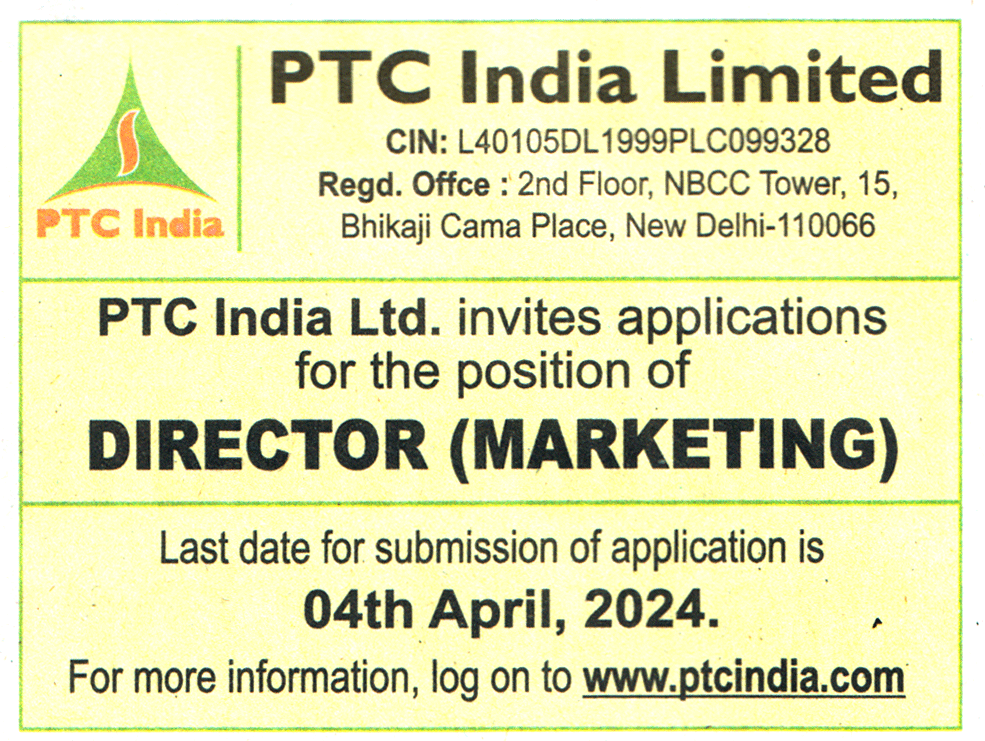 PTC India Limited New Delhi Recruitment