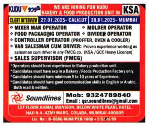 Jobs in KSA for Van Salesman Cum Driver