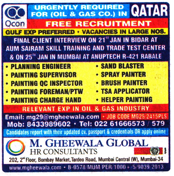 Jobs in Qatar for Brush Painter