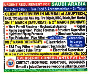 Jobs in Saudi Arabia for Work Permit Receiver Mechanical