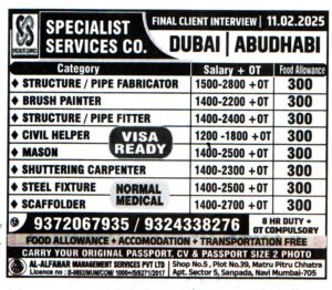 Jobs in Dubai for Steel Fixture