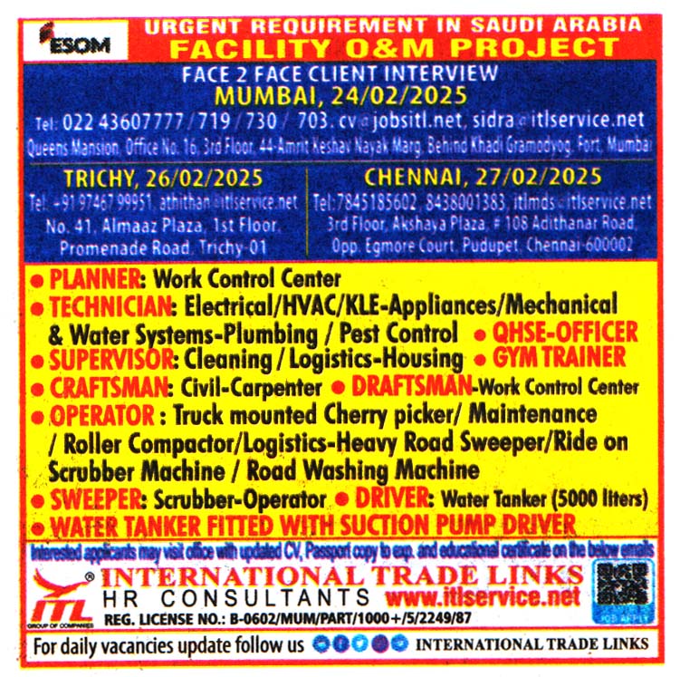 Jobs in Saudi Arabia for Cleaning Supervisor