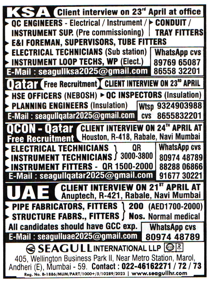 Jobs in Qatar for Planning Engineers Insulation