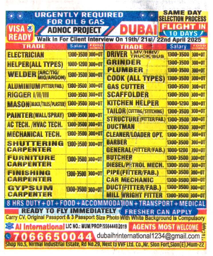 Jobs in Dubai for Butcher