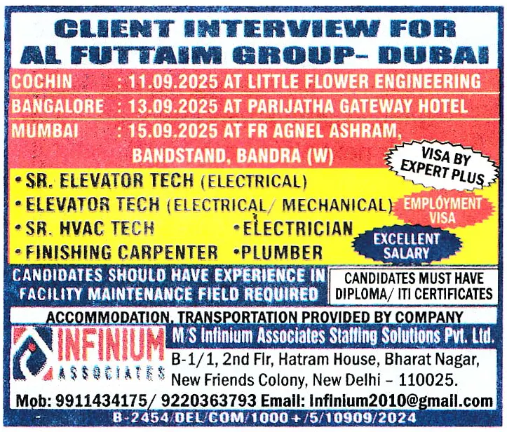 Finishing Carpenter for Jobs in Dubai