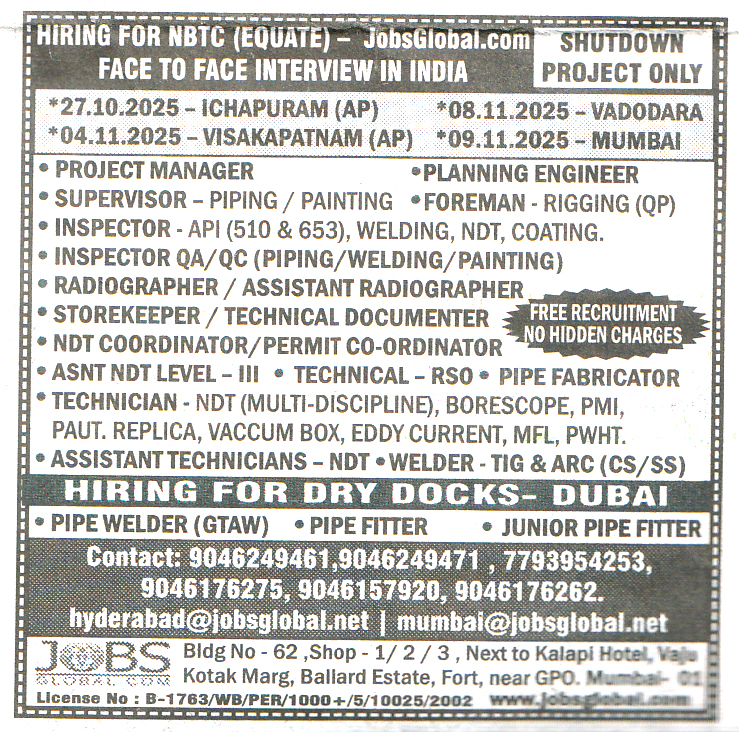 Painting Supervisor Jobs in Dubai