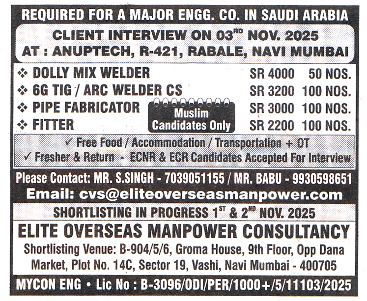 PIPE FABRICATOR Job in Saudi Arabia