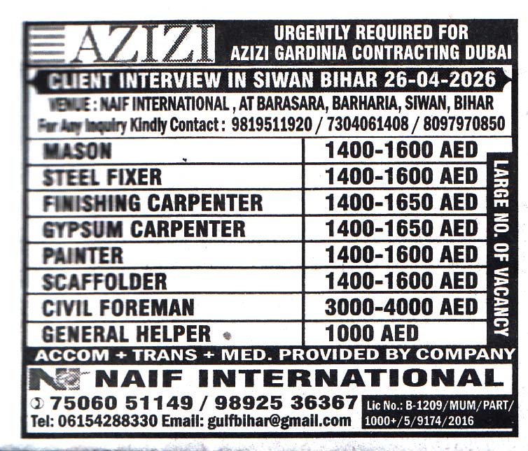 PAINTER Job in Dubai