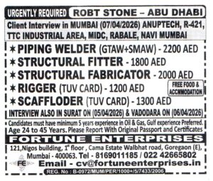 Scaffolder (TUV Card) Job in Abu Dhabi