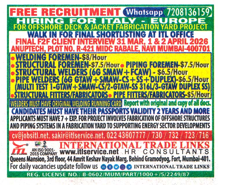 Structural Welders Job in Italy-Europe